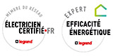 certifier Legrand et certifier expert efficacite energetique